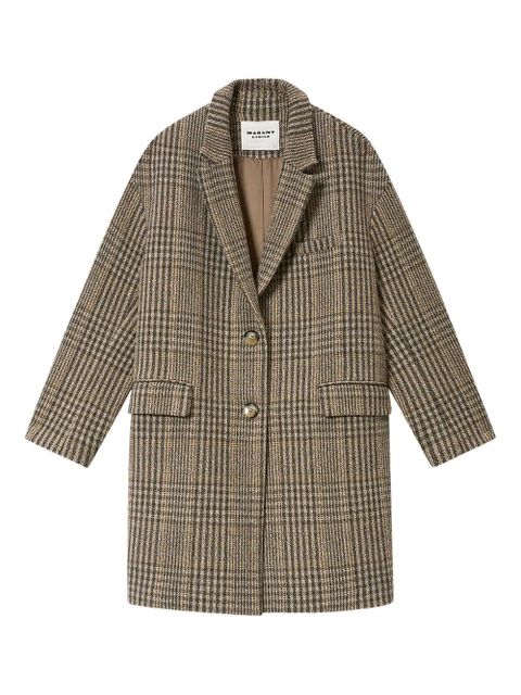 MARANT ÉTOILE Limiza check button coat - Brown - zdjęcie produktu nr 1
