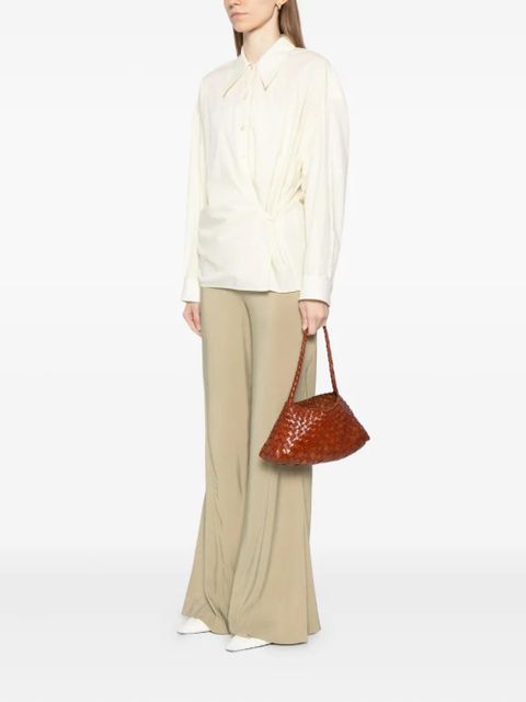 DRAGON DIFFUSION Rosanna woven-leather shoulder bag - Brown