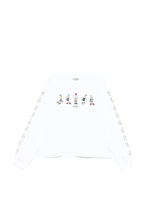 GANNI x Disney Daisy Duck long-sleeve T-shirt - White - zdjęcie produktu nr 1