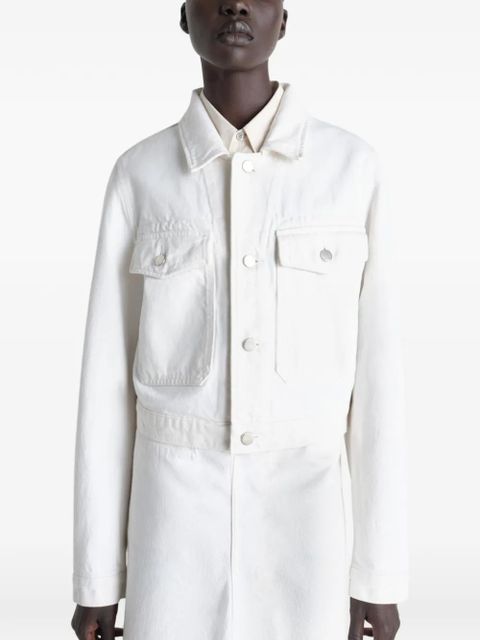 LEMAIRE denim cropped blouson - White