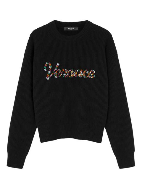 Versace embroidered sweater - Black - zdjęcie produktu nr 1