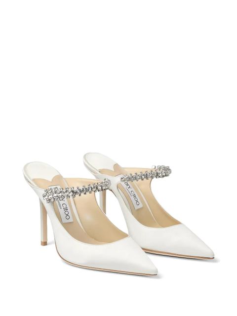 Jimmy Choo Bing crystal-embellished heeled pumps - White - zdjęcie produktu nr 2