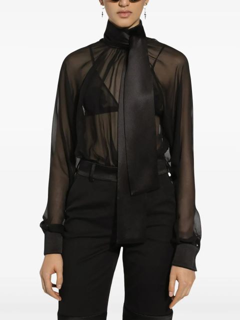 Dolce & Gabbana semi-sheer blouse - Black