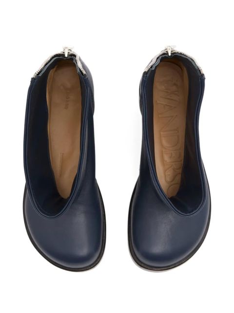 JW Anderson zip-detail leather boots - Blue