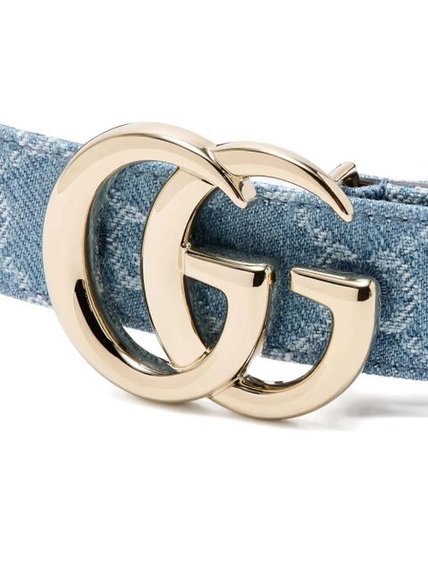 Gucci GG monogram denim belt - Blue - zdjęcie produktu nr 2