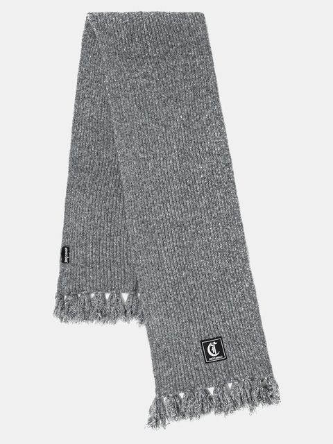 Just Cavalli szalik z dodatkiem wełny damski kolor szary melanżowy 79RA2H08 ZG411 - zdjęcie produktu nr 1