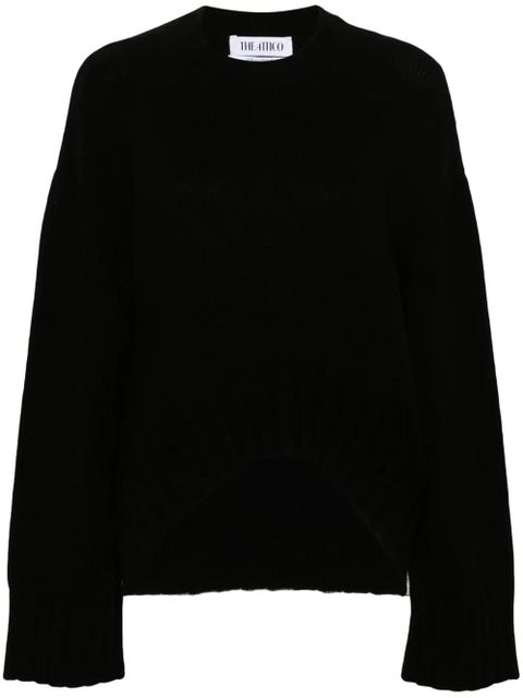 The Attico ribbed-knit sweater - Black - zdjęcie produktu nr 1