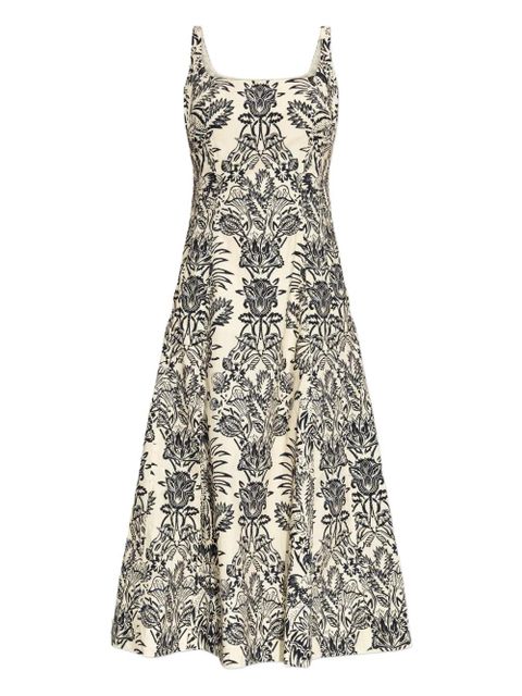 Ulla Johnson floral-print midi dress - Neutrals - zdjęcie produktu nr 1