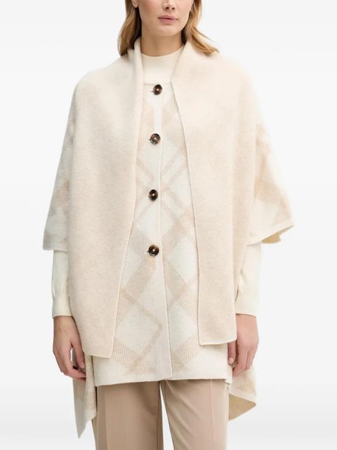 Barbour Vienna plaid button cape - Neutrals - zdjęcie produktu nr 1