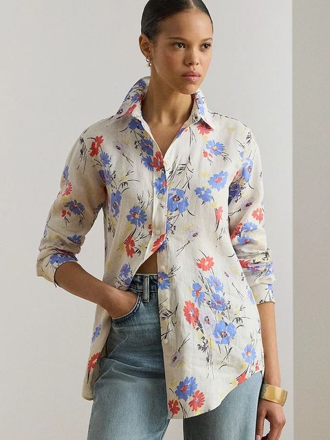 Lauren Ralph Lauren koszula damska lniana - zdjęcie produktu nr 2