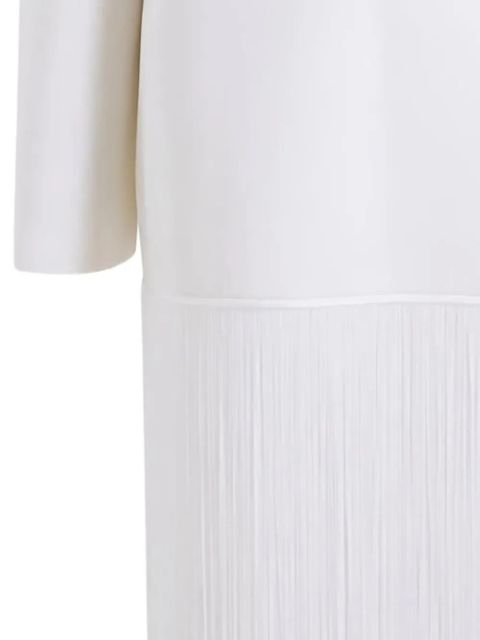 KHAITE fringed-hem maxi dress - White - zdjęcie produktu nr 2