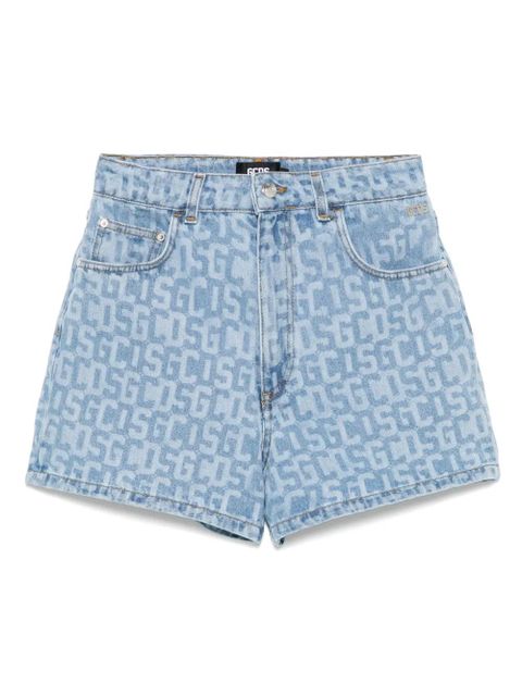 GCDS monogram denim shorts - Blue - zdjęcie produktu nr 1