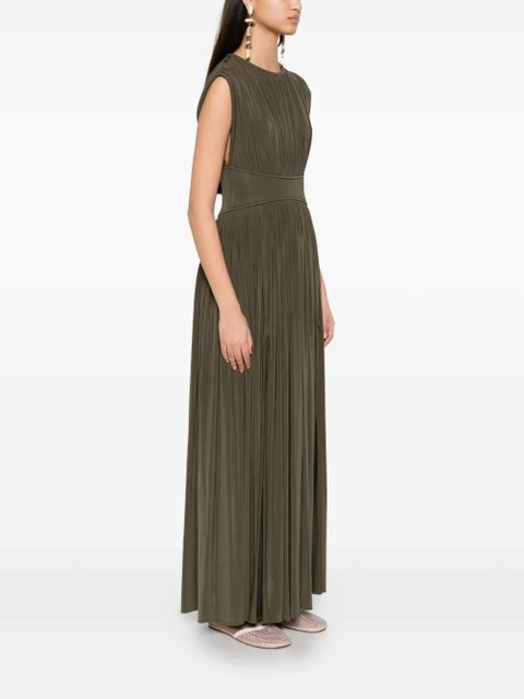 ZIMMERMANN Luna pleated sleeveless dress - Green