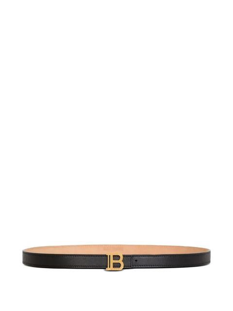 Balmain leather B-buckle belt - Black - zdjęcie produktu nr 1
