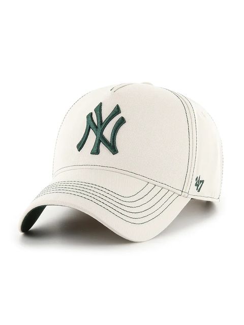 47 brand czapka z daszkiem bawełniana MLB New York Yankees kolor beżowy B-CONDT17GWS-BN - zdjęcie produktu nr 1
