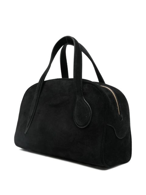 Liffner mini suede satchel bag - Black - zdjęcie produktu nr 2