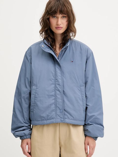 Tommy Jeans kurtka kolor niebieski przejściowa oversize DW0DW21436 - zdjęcie produktu nr 1