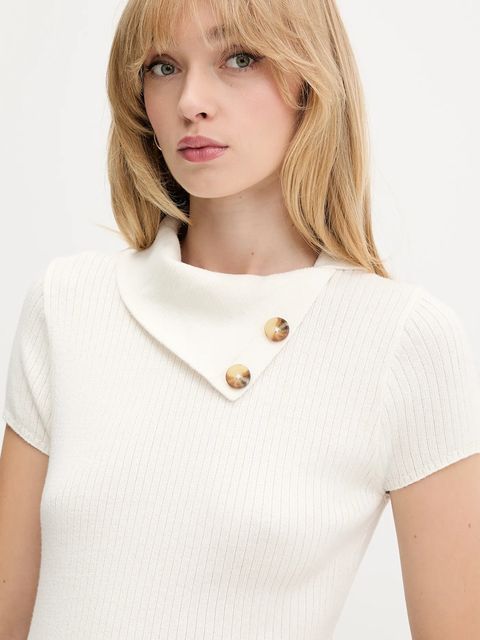 Hollister Co. bluzka damska kolor beżowy gładka KI350-5130