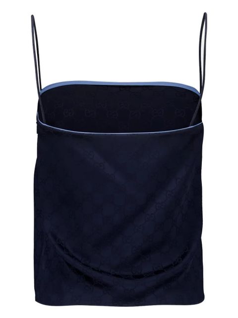 Gucci GG monogram satin top - Blue