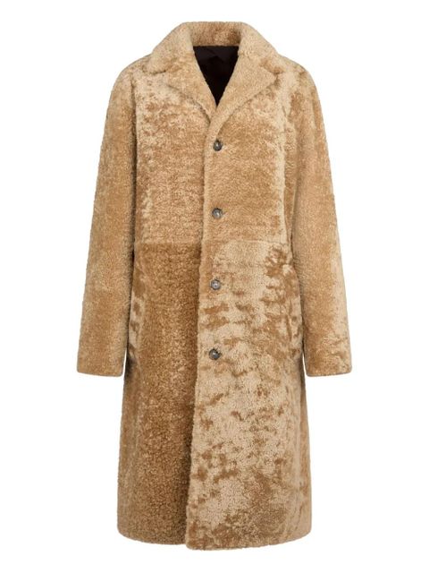 Tod's button shearling coat - Neutrals - zdjęcie produktu nr 1