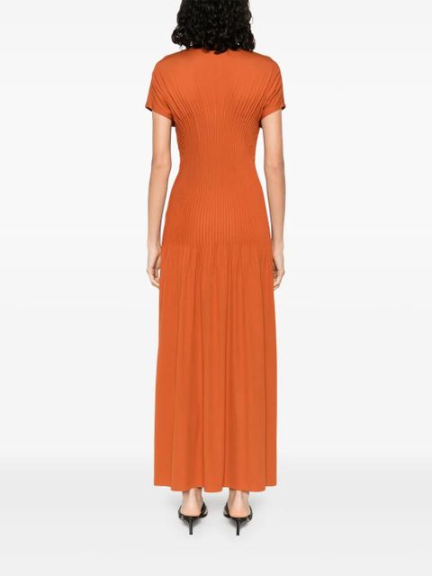 TOTEME knife-pleated maxi dress - Brown