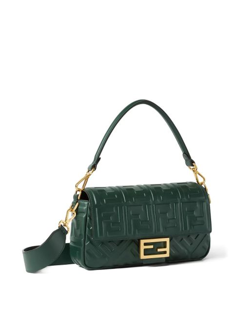 FENDI medium Baguette FF-embossed shoulder bag - Green - zdjęcie produktu nr 2