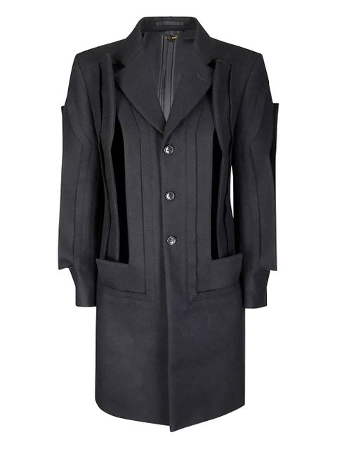 Comme Des Garçons cut-out detail coat - Black - zdjęcie produktu nr 1