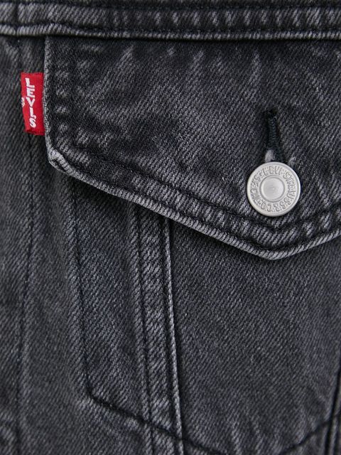 Levi's kurtka jeansowa damska kolor szary przejściowa