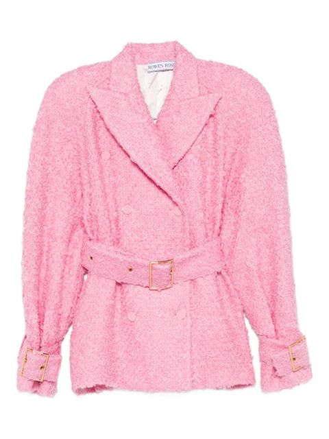 Rowen Rose belted double-breasted jacket - Pink