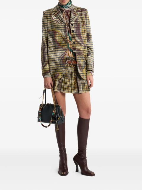 ETRO gingham floral-print jacket - Yellow - zdjęcie produktu nr 2