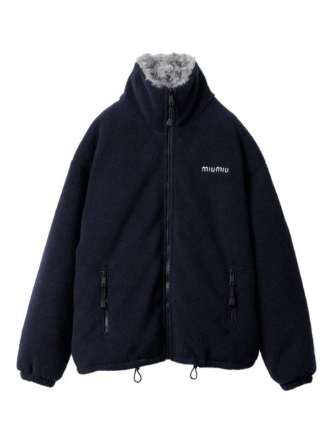 Miu Miu fleece down jacket - Blue - zdjęcie produktu nr 1