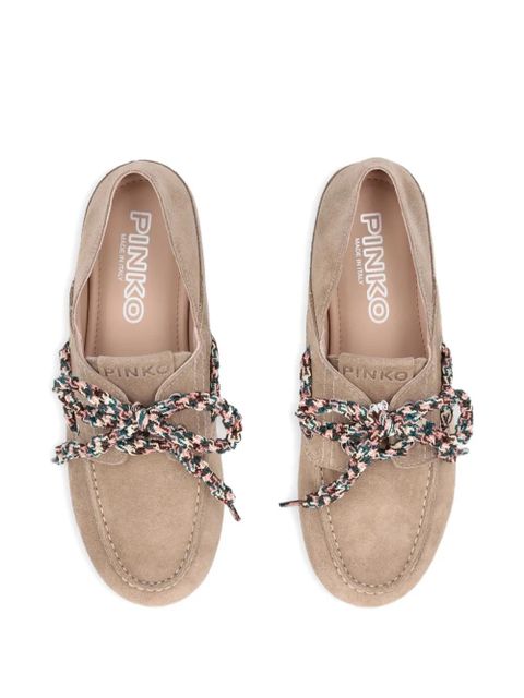 PINKO woven lace-up loafers - Neutrals