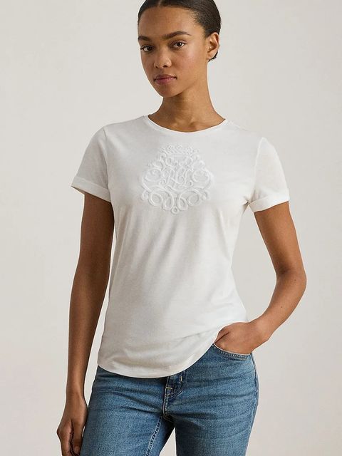 Lauren Ralph Lauren t-shirt damski kolor biały 200P03753 - zdjęcie produktu nr 1