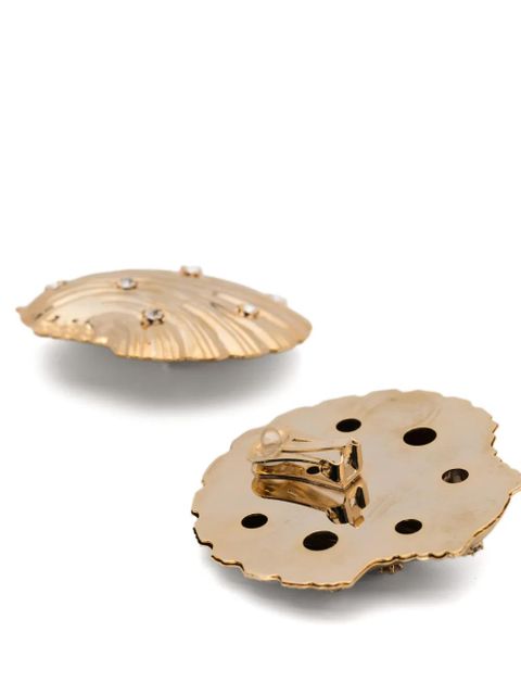 Rowen Rose shell embellished earrings - Gold