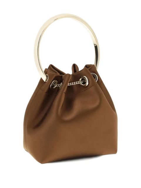 Jimmy Choo Bon Bon ring-handle bucket bag - Brown