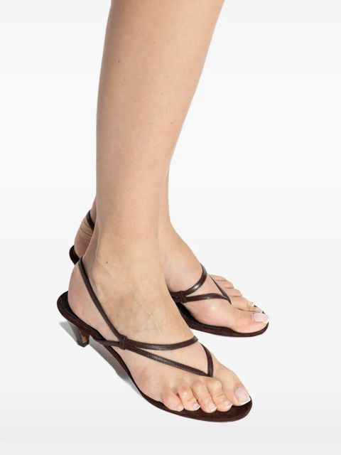 NEOUS Safi open-toe leather sandals - Brown