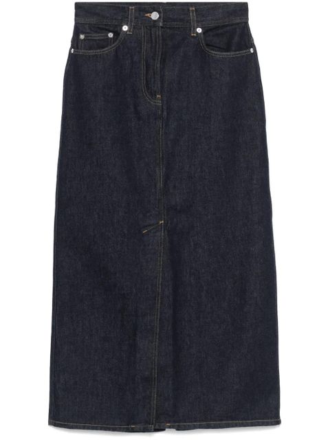 LouLou de Saison Rona midi skirt - Blue - zdjęcie produktu nr 1