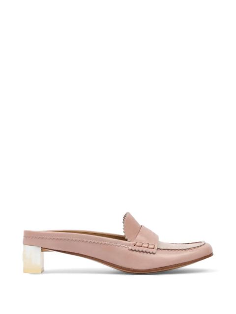 MM6 Maison Margiela Penny-strap leather mules - Pink - zdjęcie produktu nr 1