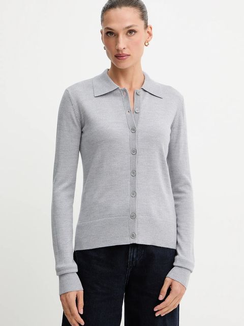 Patrizia Pepe kardigan wełniany damski kolor szary lekki 2K0343 KM36 - zdjęcie produktu nr 1