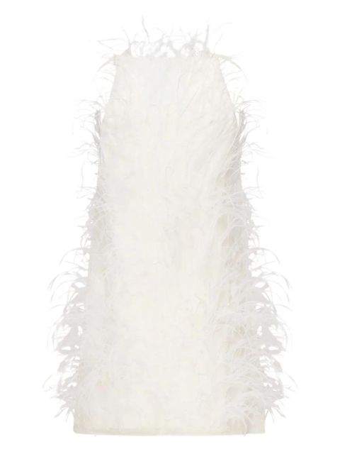 PINKO feather-embellished dress - White - zdjęcie produktu nr 2