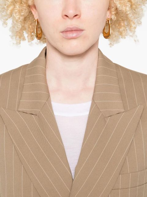 Victoria Beckham pinstripe double-breasted blazer - Neutrals