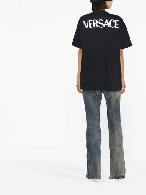 Versace logo-print cotton T-shirt - Black - zdjęcie produktu nr 2