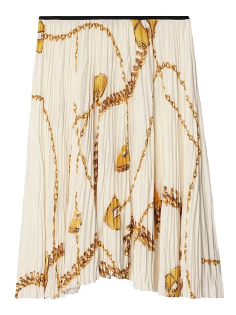 Burberry shield hardware jersey skirt - White