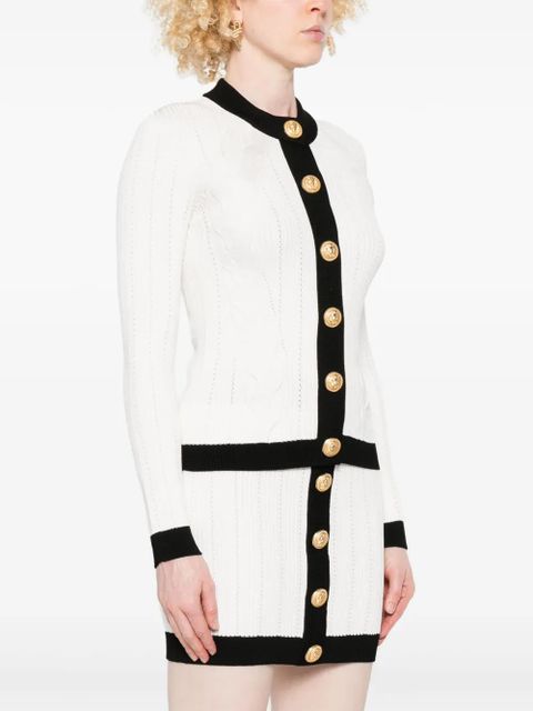Balmain two-tone cardigan - White - zdjęcie produktu nr 2