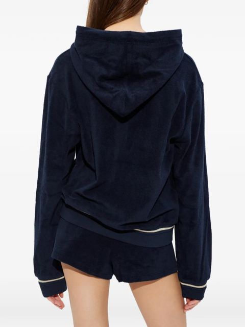 MISBHV logo-embroidered zip-up hoodie - Blue