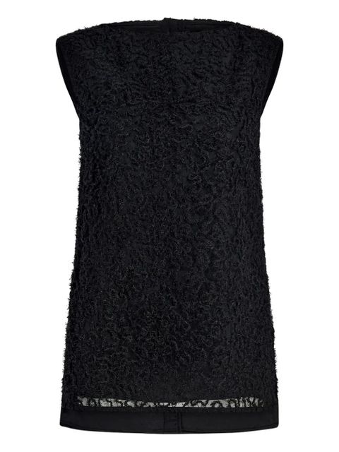 Proenza Schouler Virginie fringe embroidery top - Black - zdjęcie produktu nr 1