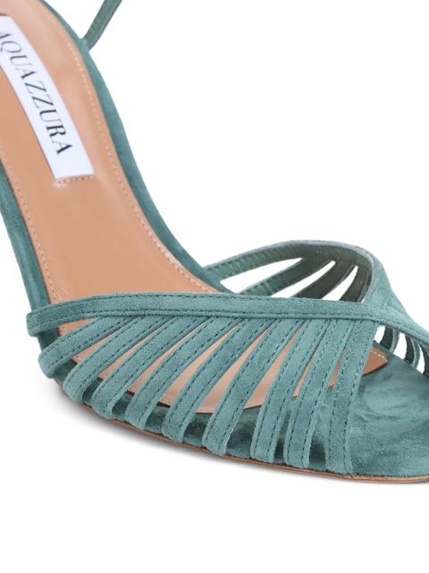 Aquazzura 85mm Hold Me cut-out heeled sandals - Green