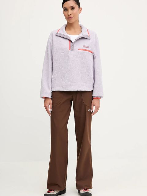 Columbia bluza sportowa Helvetia kolor fioletowy gładka 2092231 - zdjęcie produktu nr 2