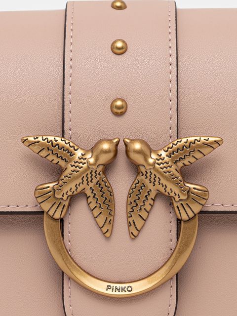 Pinko torebka skórzana kolor różowy 105856 A0F1