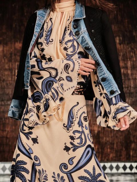 Johanna Ortiz Ritmo Sol ruffled printed blouse - Neutrals - zdjęcie produktu nr 2